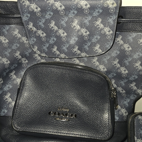 Coach Navy Blue Backpack - Picture 1 of 3